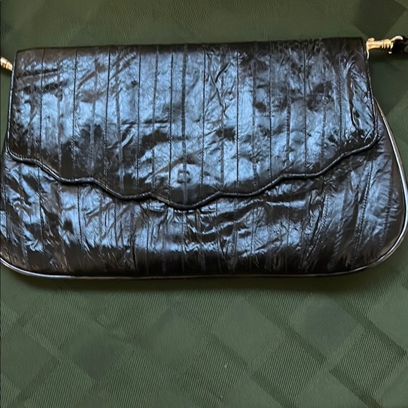 Vintage Elegant Black Quilted Eel-skin Women's Bag - Picture 7 of 7